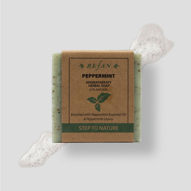 Herbal Soaps  STEP TO NATURE  AROMATHERAPY PEPPERMINT